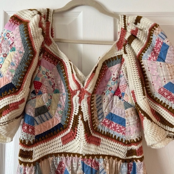 NWOT Sea New York Patchwork Quinn Crochet Top Mini Dress - Picture 6 of 8